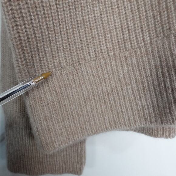 GUC Repaired Quince XL Oatmeal Mongolian Cashmere Fisherman Cropped Cardigan - Picture 12 of 12